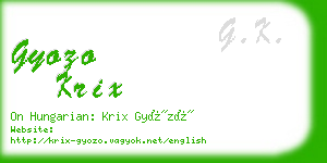 gyozo krix business card